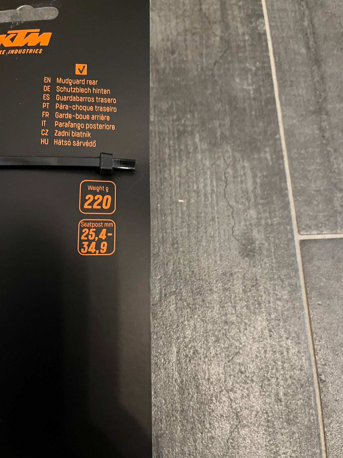 KTM Schutzblech hinten für KTM Macina MTB's 26-29 Zoll Steckschutzblech