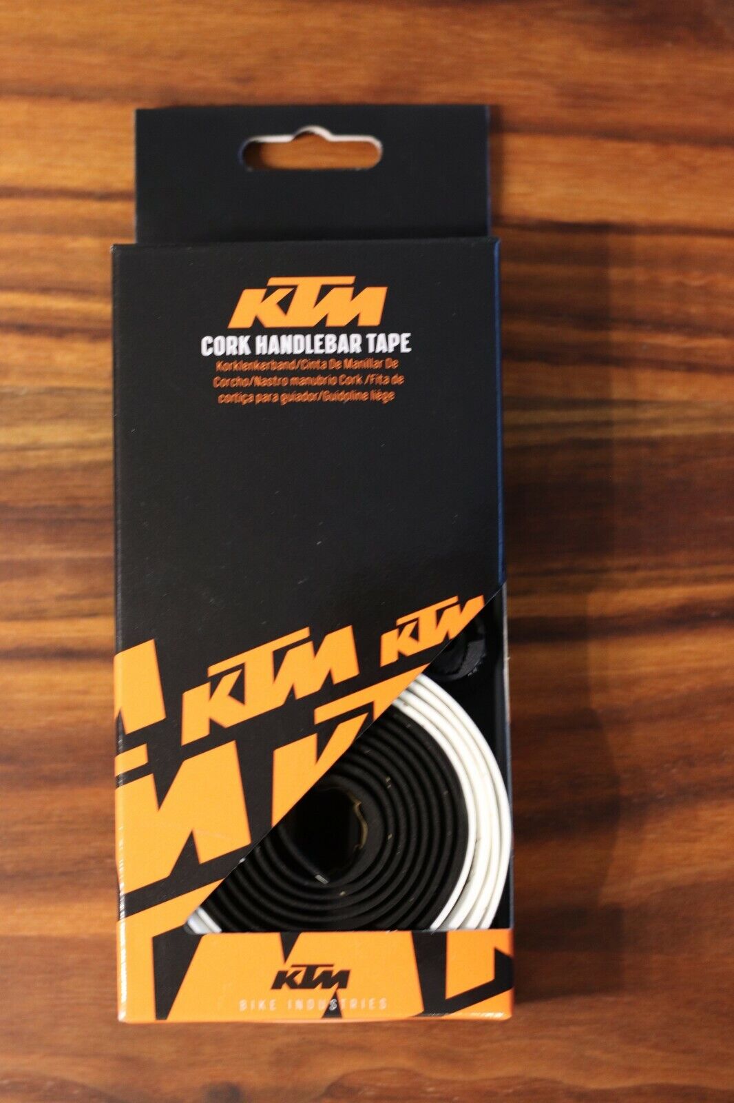 KTM Lenkerband Logo Bike Industries weiß/schwarz Rennrad Griffe Kork NEU