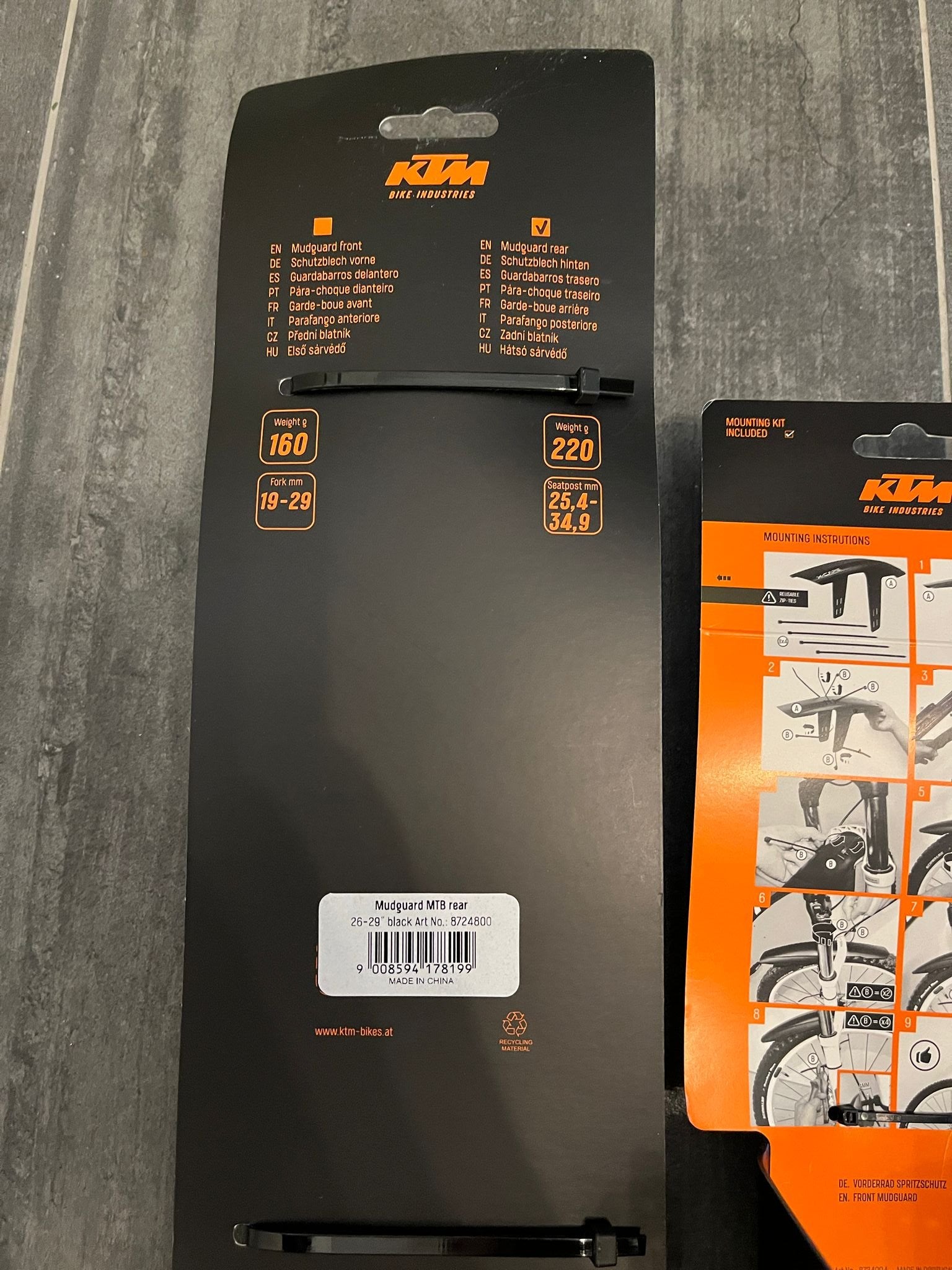 ktm e bike schutzblech tolles KTM Schutzblech Set für KTM Macina MTB's 26" 27,5" 29" Steckschutzblech